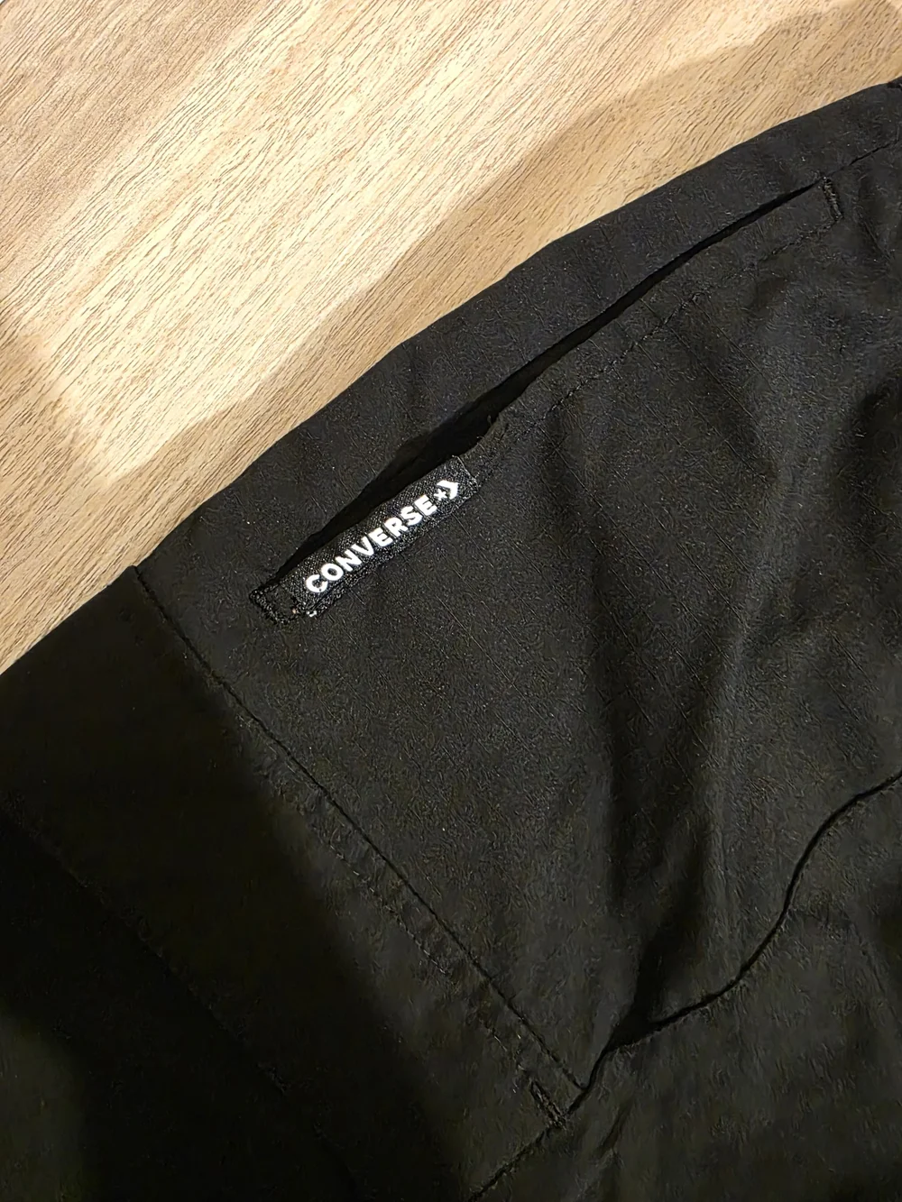 Boys SIZE S Converse Black Cargo Shorts with Logo Patch
